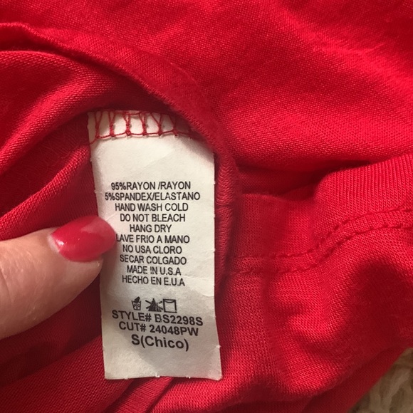 🌺 2 for $23 🌺 Red Maxi Skirt with Fold-Over Waist - Picture 8 of 8